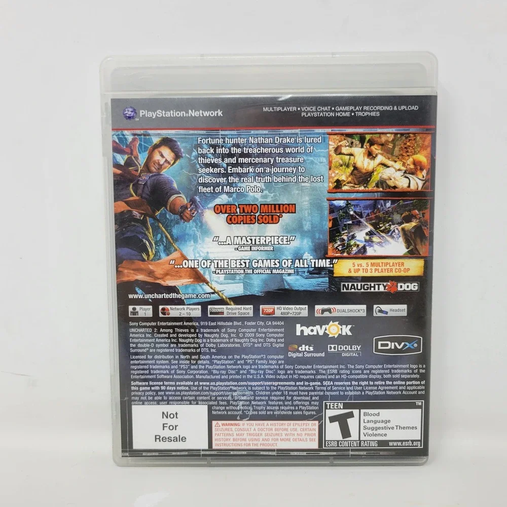 Uncharted 2 Among Thieves Sony PlayStation 3 PS3 Game Naughty Dog GOTY CIB